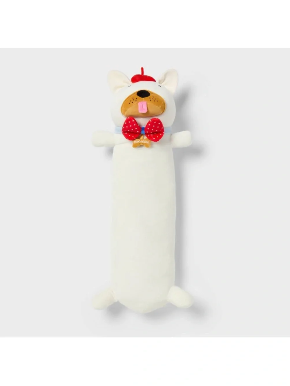 Pillowfort Frenchie Kids’ Long Weighted Plush Throw Pillow Cream